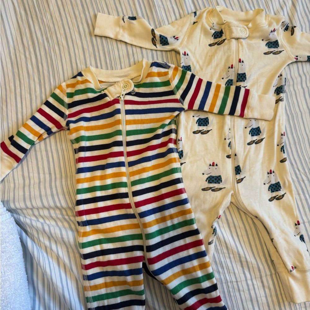 Hanna Andersson Yellow and Green Footies One Piece